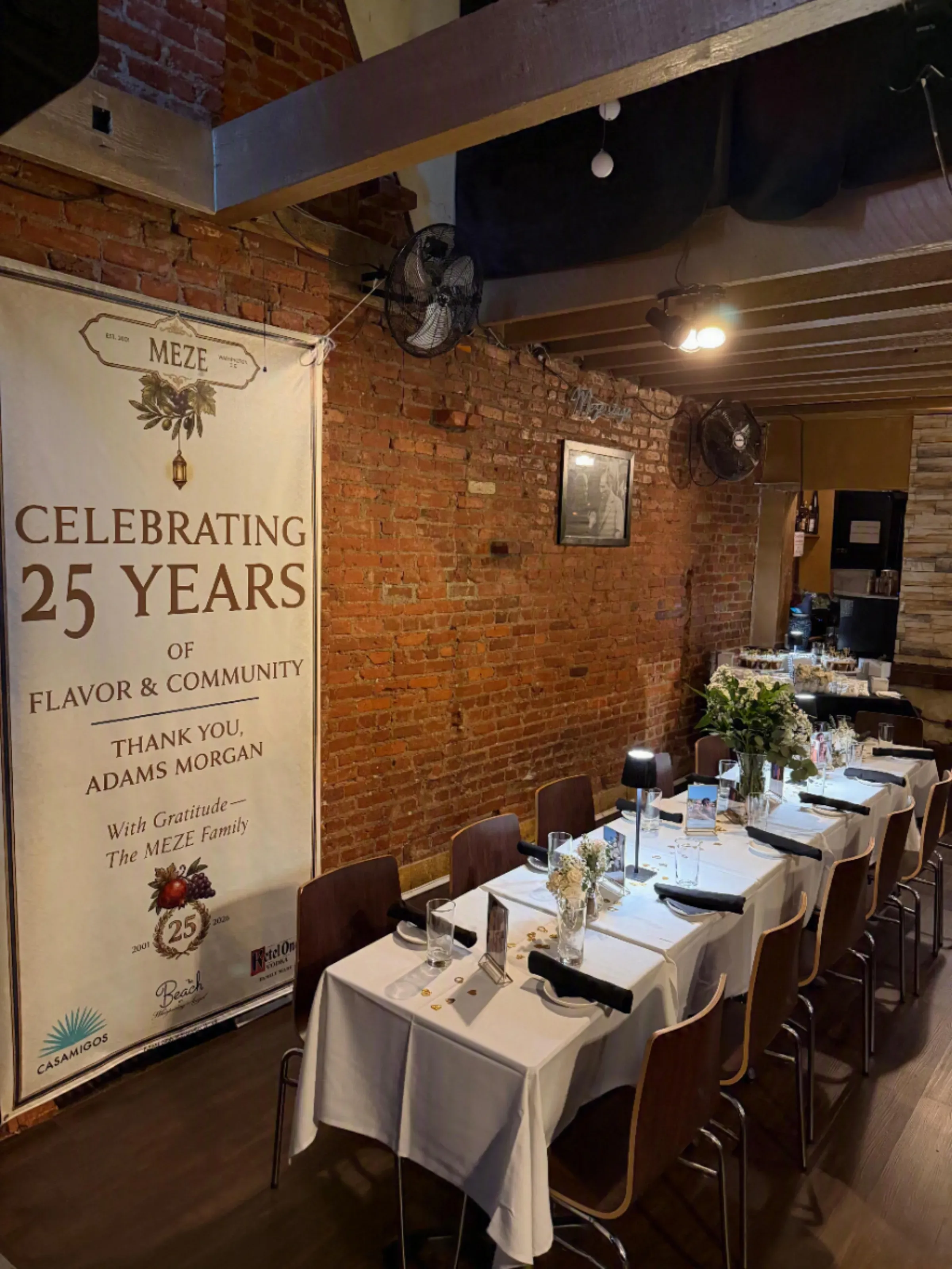 Wedding reception celebration at Mezè DC
